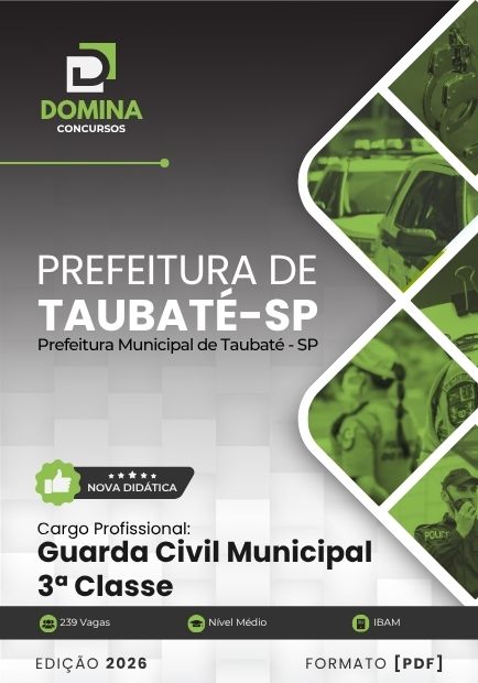 Guarda Civil Municipal Taubaté SP | Apostila 2026 1 Guarda Civil Municipal Taubaté SP | Apostila 2026