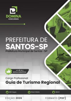 Guia de Turismo Regional Santos SP | Apostila 2026