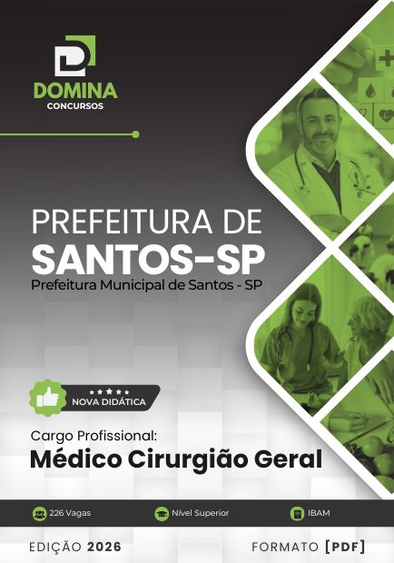 Médico Cirurgião Geral Santos SP | Apostila 2026 1 Médico Cirurgião Geral Santos SP | Apostila 2026