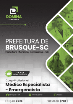 Médico Emergencista Prefeitura Brusque SC | Apostila 2026