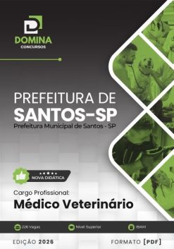 Médico Veterinário Santos SP | Apostila 2026
