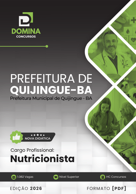 Nutricionista Quijingue BA | Apostila 2026 1 Nutricionista Quijingue BA | Apostila 2026