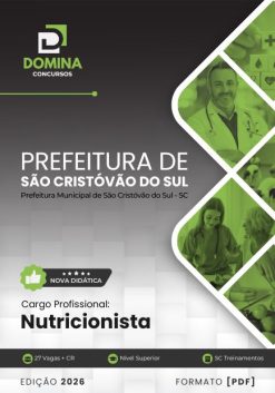 Nutricionista São Cristóvão do Sul SC | Apostila 2026
