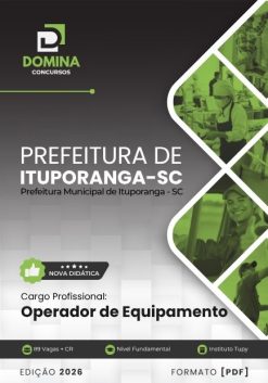 Operador de Equipamento Ituporanga SC | Apostila 2026