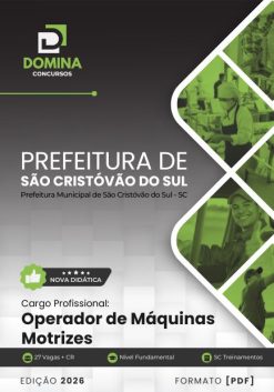 Operador de Máquinas Motrizes São Cristóvão do Sul SC | Apostila 2026