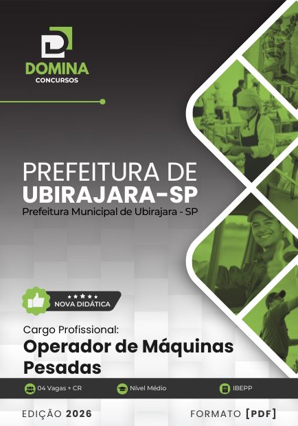 Operador de Máquinas Pesadas Ubirajara SP | Apostila 2026 1 Operador de Máquinas Pesadas Ubirajara SP | Apostila 2026