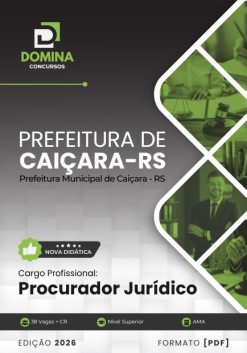 Procurador Jurídico Caiçara RS | Apostila 2026