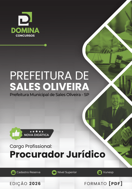 Procurador Jurídico Sales Oliveira SP | Apostila 2026 1 Procurador Jurídico Sales Oliveira SP | Apostila 2026