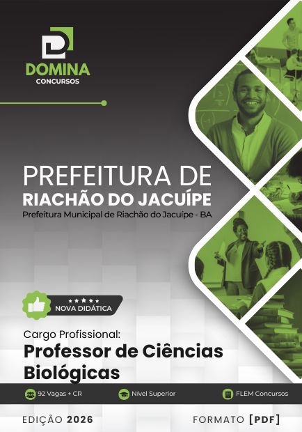 Professor de Ciências Riachão do Jacuípe BA | Apostila 2026 1 Professor de Ciências Riachão do Jacuípe BA | Apostila 2026