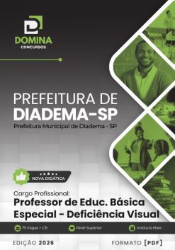 Professor de Deficiência Visual Diadema SP | Apostila 2026