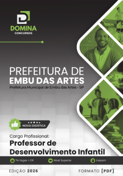 Professor de Desenvolvimento Infantil Prefeitura Embu das Artes SP | Apostila 2026