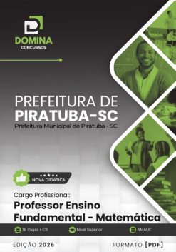 Professor de Matemática Piratuba SC | Apostila 2026