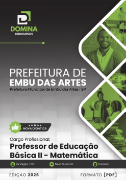 Professor de Matemática Prefeitura Embu das Artes SP | Apostila 2026