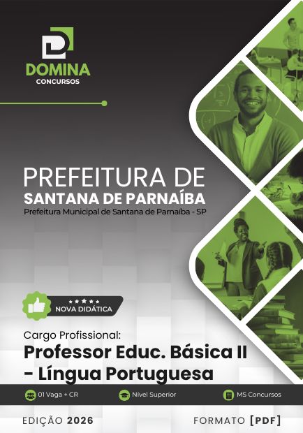 Professor de Português Prefeitura de Santana de Parnaíba SP | Apostila 2026 1 Professor de Português Prefeitura de Santana de Parnaíba SP | Apostila 2026