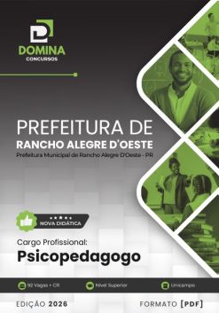 Psicopedagogo Rancho Alegre D’Oeste PR | Apostila 2026