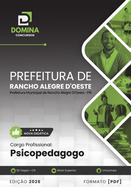 Psicopedagogo Rancho Alegre D’Oeste PR | Apostila 2026 1 Psicopedagogo Rancho Alegre D’Oeste PR | Apostila 2026