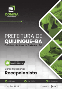 Recepcionista Quijingue BA | Apostila 2026