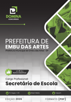 Secretário de Escola Prefeitura Embu das Artes SP | Apostila 2026