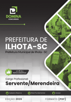Servente e Merendeira Ilhota SC | Apostila 2026