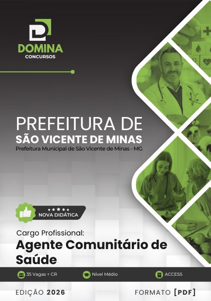 Agente Comunitário de Saúde São Vicente de Minas MG | Apostila 2026 1 Agente Comunitário de Saúde São Vicente de Minas MG | Apostila 2026