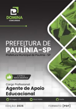 Agente de Apoio Educacional Paulínia SP | Apostila 2026