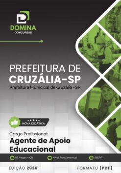Agente de Apoio Educacional Prefeitura Cruzália SP | Apostila 2026