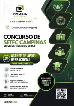 Agente de Apoio Operacional SETEC Campinas SP | Apostila 2026