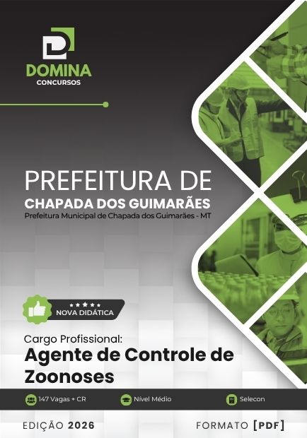 Agente de Controle de Zoonoses Chapada dos Guimarães MT | Apostila 2026 1 Agente de Controle de Zoonoses Chapada dos Guimarães MT | Apostila 2026