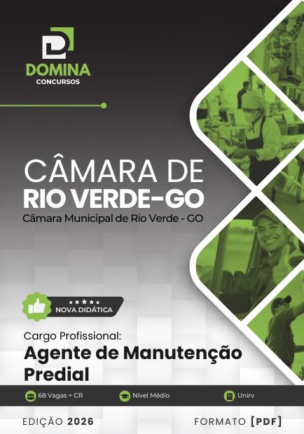 Agente de Manutenção Predial Câmara Rio Verde GO | Apostila 2026 1 Agente de Manutenção Predial Câmara Rio Verde GO | Apostila 2026