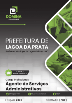 Agente de Serviços Administrativos Lagoa da Prata MG | Apostila 2026