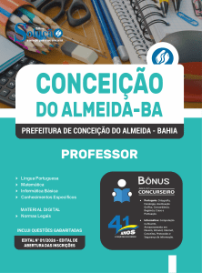 Apostila Prefeitura de Conceição do Almeida-BA 2026 em PDF - Professor
