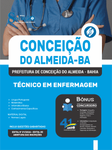 Apostila Prefeitura de Conceição do Almeida-BA 2026 em PDF - Técnico em Enfermagem