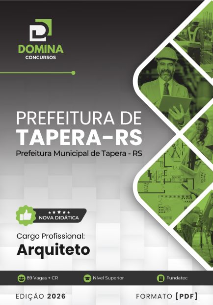 Arquiteto Tapera RS | Apostila 2026 1 Arquiteto Tapera RS | Apostila 2026