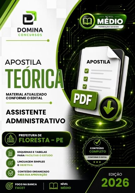 Assistente Administrativo Floresta PE | Apostila 2026 1 Assistente Administrativo Floresta PE | Apostila 2026