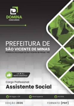 Assistente Social São Vicente de Minas MG | Apostila 2026