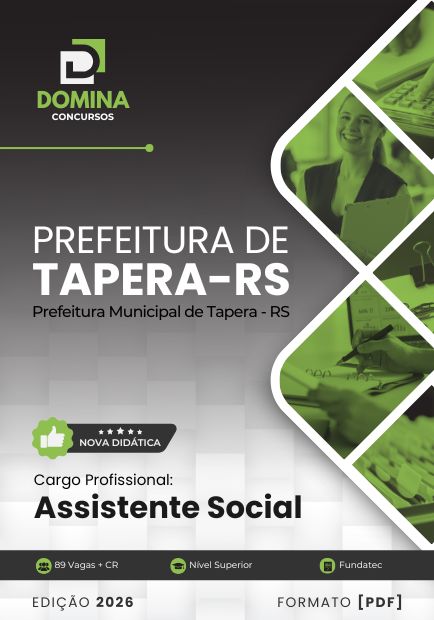 Assistente Social Tapera RS | Apostila 2026 1 Assistente Social Tapera RS | Apostila 2026