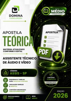 Assistente Técnico de Áudio e Vídeo Câmara Assis SP | Apostila 2026
