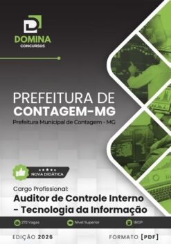 Auditor de Controle Interno Tecnologia da Informação Contagem MG | Apostila 2026
