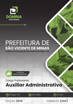 Auxiliar Administrativo São Vicente de Minas MG | Apostila 2026