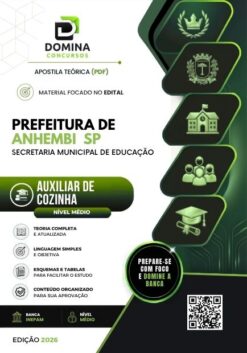 Auxiliar de Cozinha Prefeitura de Anhembi SP | Apostila 2026
