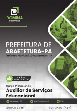 Auxiliar de Serviços Educacional Abaetetuba PA | Apostila 2026