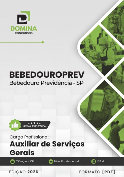 Auxiliar de Serviços Gerais BebedouroPREV SP | Apostila 2026