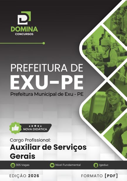 Auxiliar de Serviços Gerais EXU PE | Apostila 2026 1 Auxiliar de Serviços Gerais EXU PE | Apostila 2026