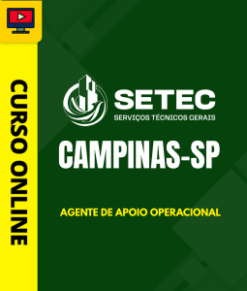 Curso Preparatório: SETEC Campinas-SP - Agente de Apoio Operacional | Completo 2026