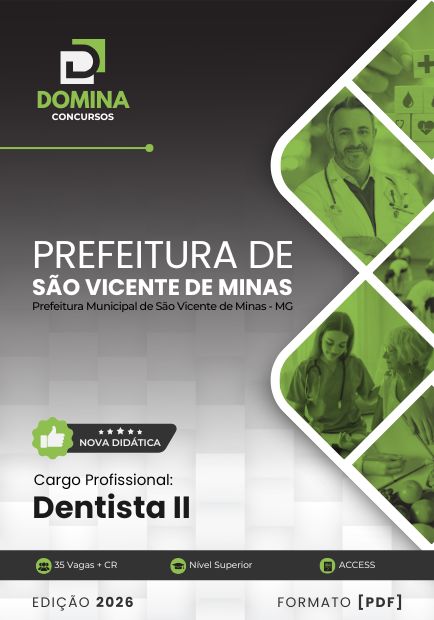 Dentista São Vicente de Minas MG | Apostila 2026 1 Dentista São Vicente de Minas MG | Apostila 2026