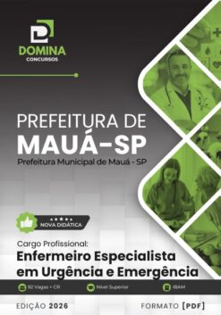 Enfermeiro Urgência e Emergência Prefeitura Mauá SP | Apostila 2026