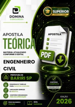 Engenheiro Civil Prefeitura Bariri SP | Apostila 2026