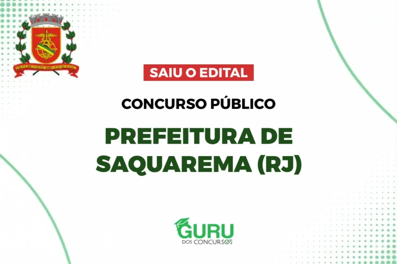 Concurso Prefeitura de Saquarema (RJ): Edital com 80 Vagas Nível Médio