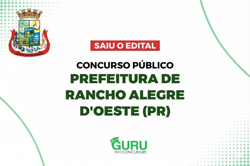 Concurso Prefeitura Rancho Alegre D'Oeste: Edital Publicado! R$14,3 mil 4 featured 62