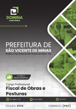 Fiscal de Obras e Posturas São Vicente de Minas MG | Apostila 2026